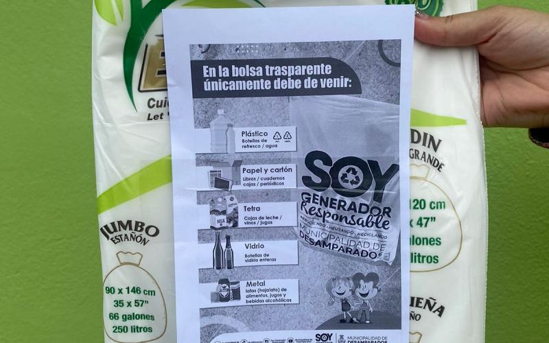 Bolsa plástica para reciclar 